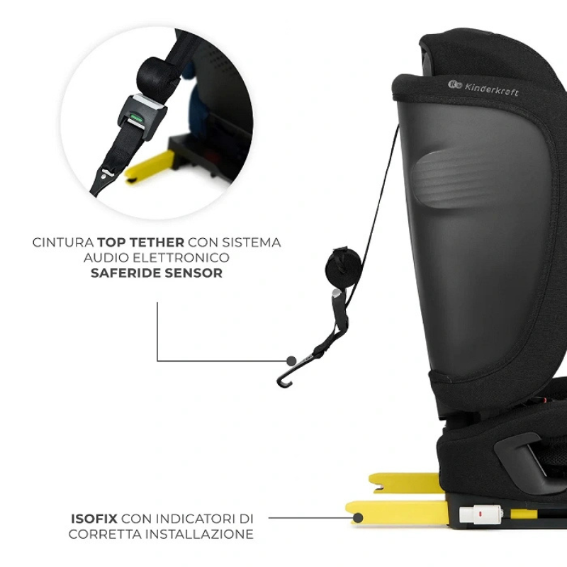 Kinderkraft Seggiolino auto 9-36kg FIX2GO Nero
