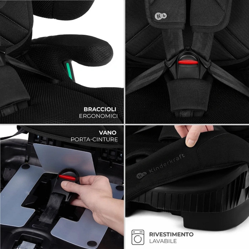 Kinderkraft Seggiolino auto 9-36kg FIX2GO Nero
