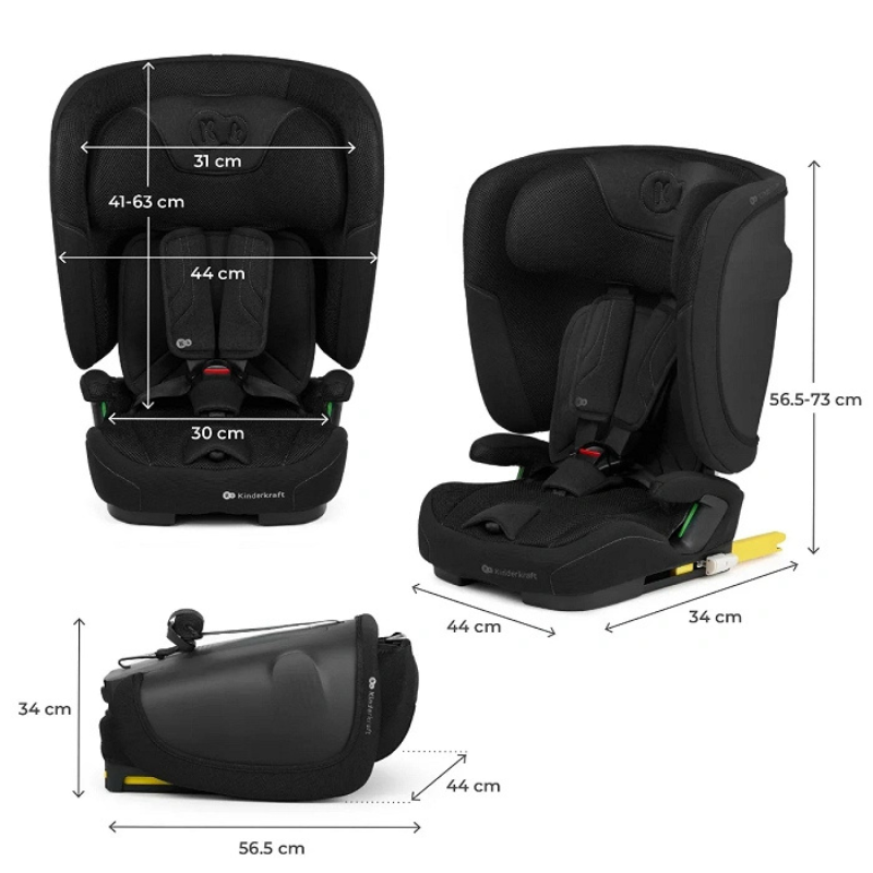 Kinderkraft Seggiolino auto 9-36kg FIX2GO Nero