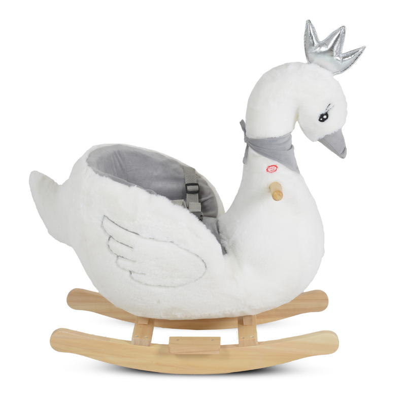 Moni Dondolo Plush Rocking Animal Swan