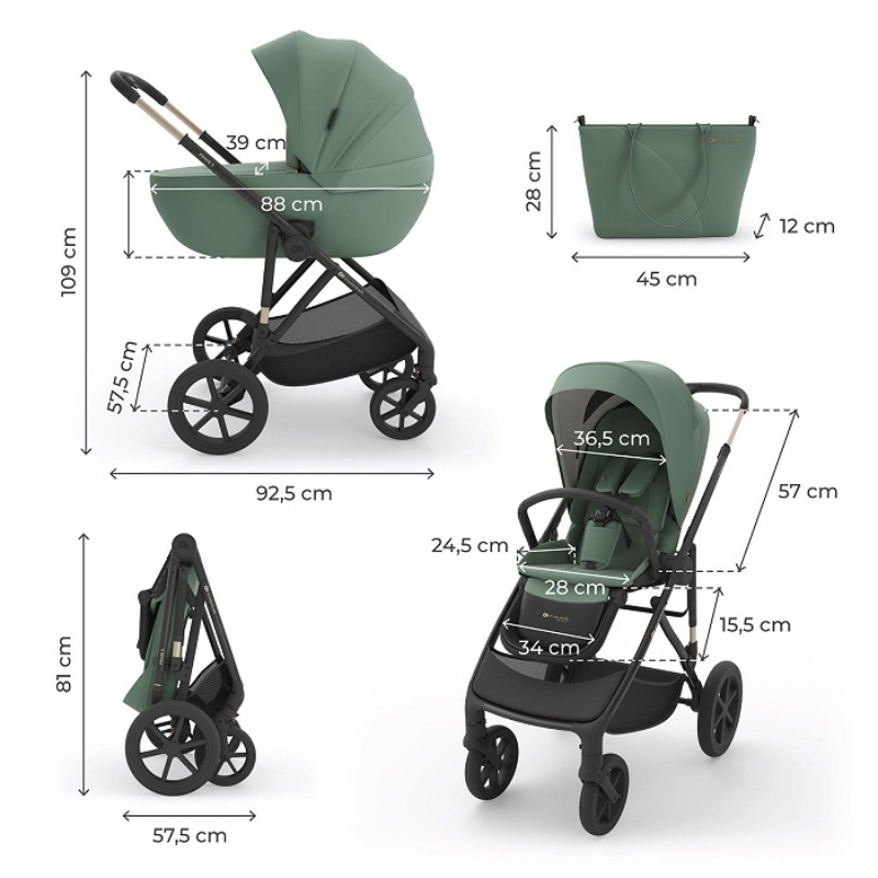 Kinderkraft Trio Prime 3 Dark Green