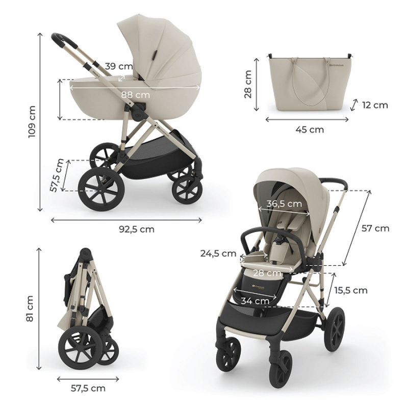 Kinderkraft Trio Prime 3 Sand Dune