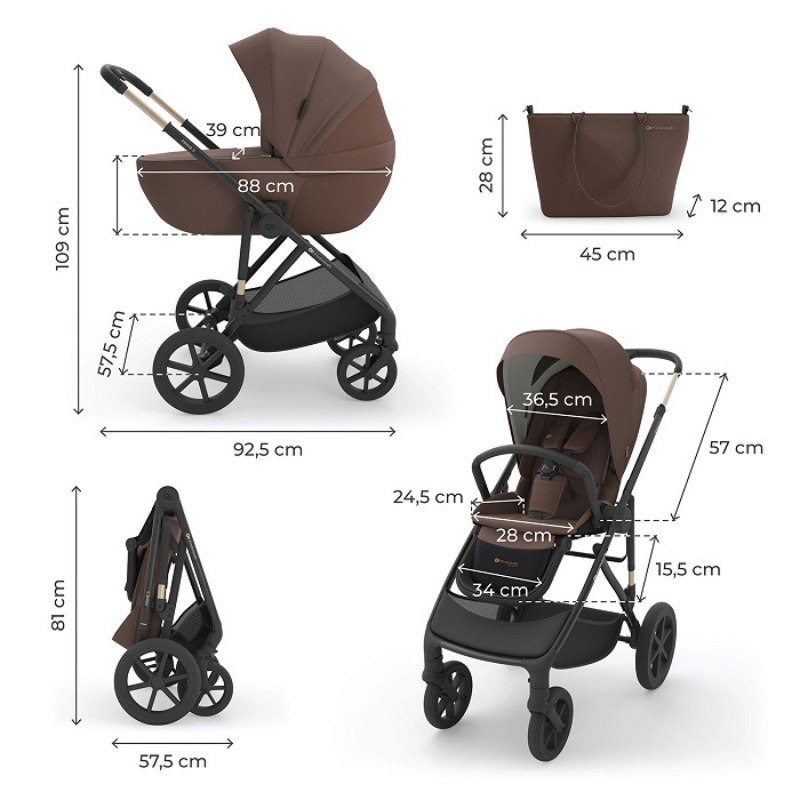 Kinderkraft Trio Prime 3 Velvet Mokka