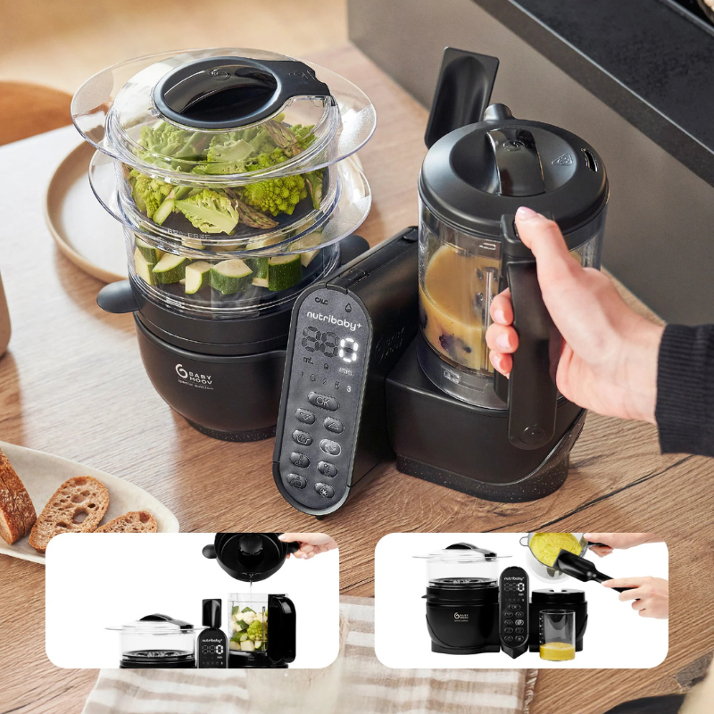 Babymoov Robot Cuocipappa Nutribaby+ XL Mineral Black