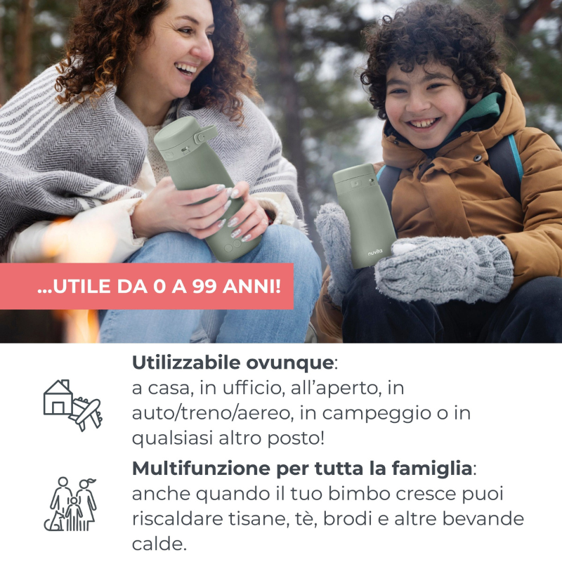 Nuvita Bollitore e Scalda Latte Portatile Hot'n'Go - 1190