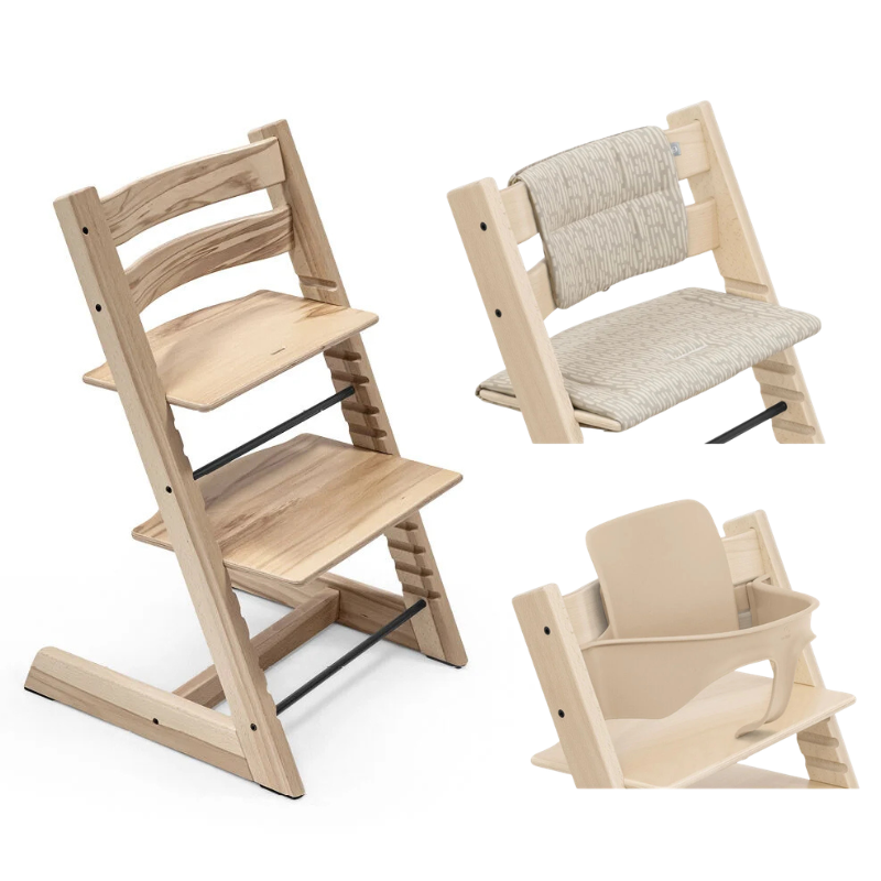 Stokke Promo Tripp Trapp Wild Wood con Babyset e cuscino