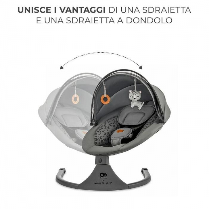 Kinderkraft Sdraietta a Dondolo Elettrica 2in1 LUMI 2 - Scegli il Colore