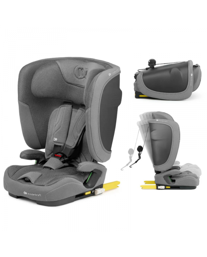 Kinderkraft Seggiolino auto 9-36kg FIX2GO Grigio