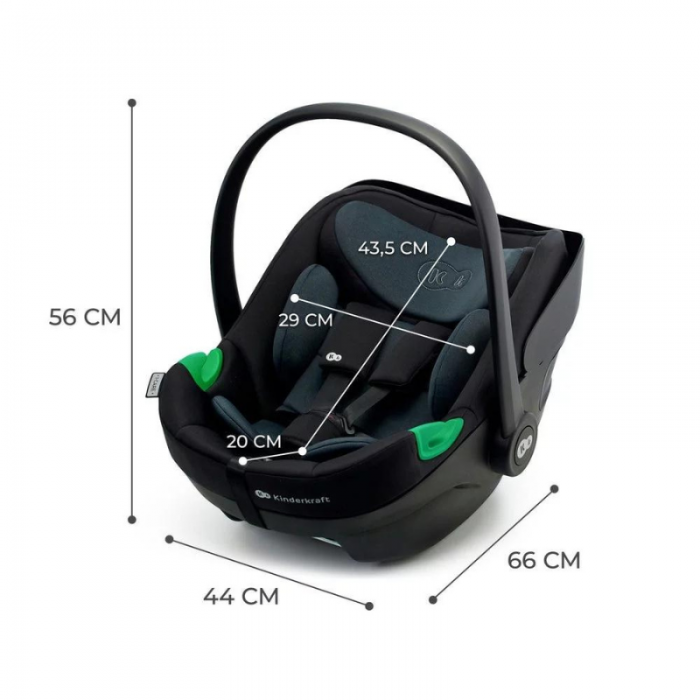 Kinderkraft Seggiolino Auto I-Care Graphite Black