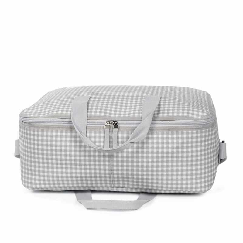 Pasito A Pasito Valigia Clinica I Love Vichy Grigio - Linea Walking Mum