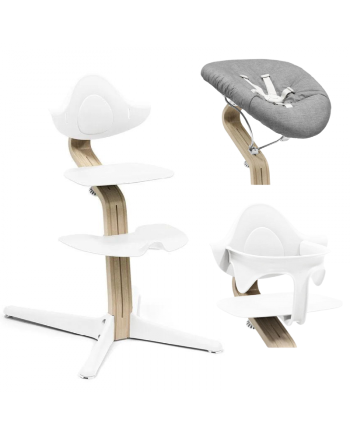 Stokke Promo Sedia Nomi Natural White Con Newborn e Babyset in Omaggio